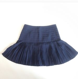 J. Crew Navy Box Pleated Mini Skirt
